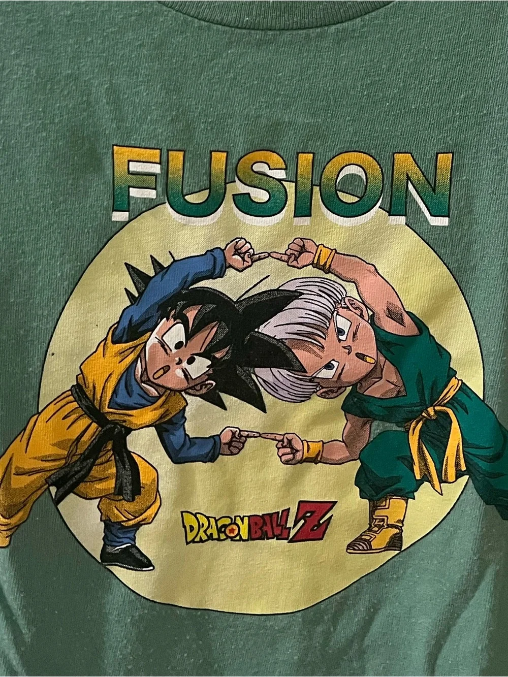 Old Navy Green Dragon Ball Z Fusion Graphic Tee